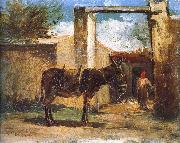 Camille Pissarro Farm before the donkey Germany oil painting artist
